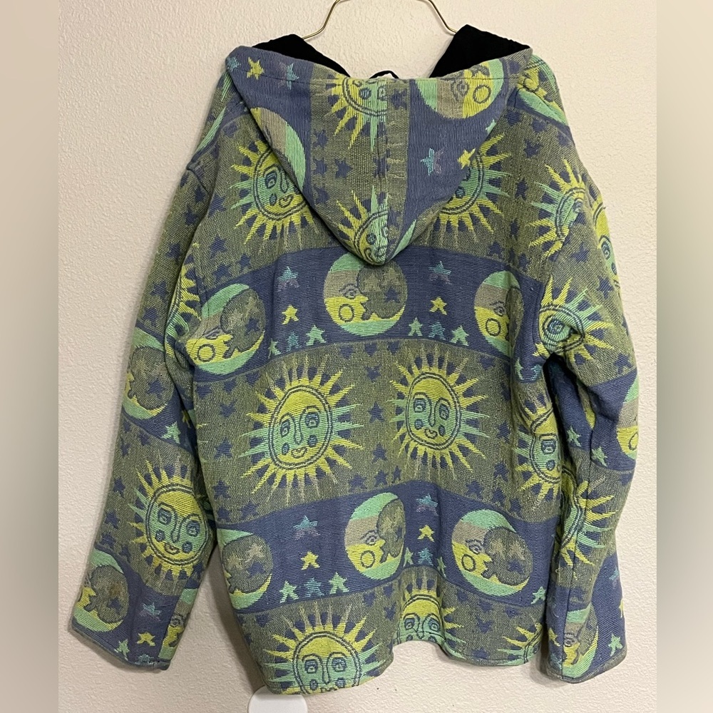 Fun Vintage 80s 90s Blue & Green Novelty Jacket - Picture 3 of 5